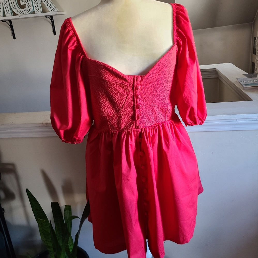 Anthropologie Maeve Red Dress Size L